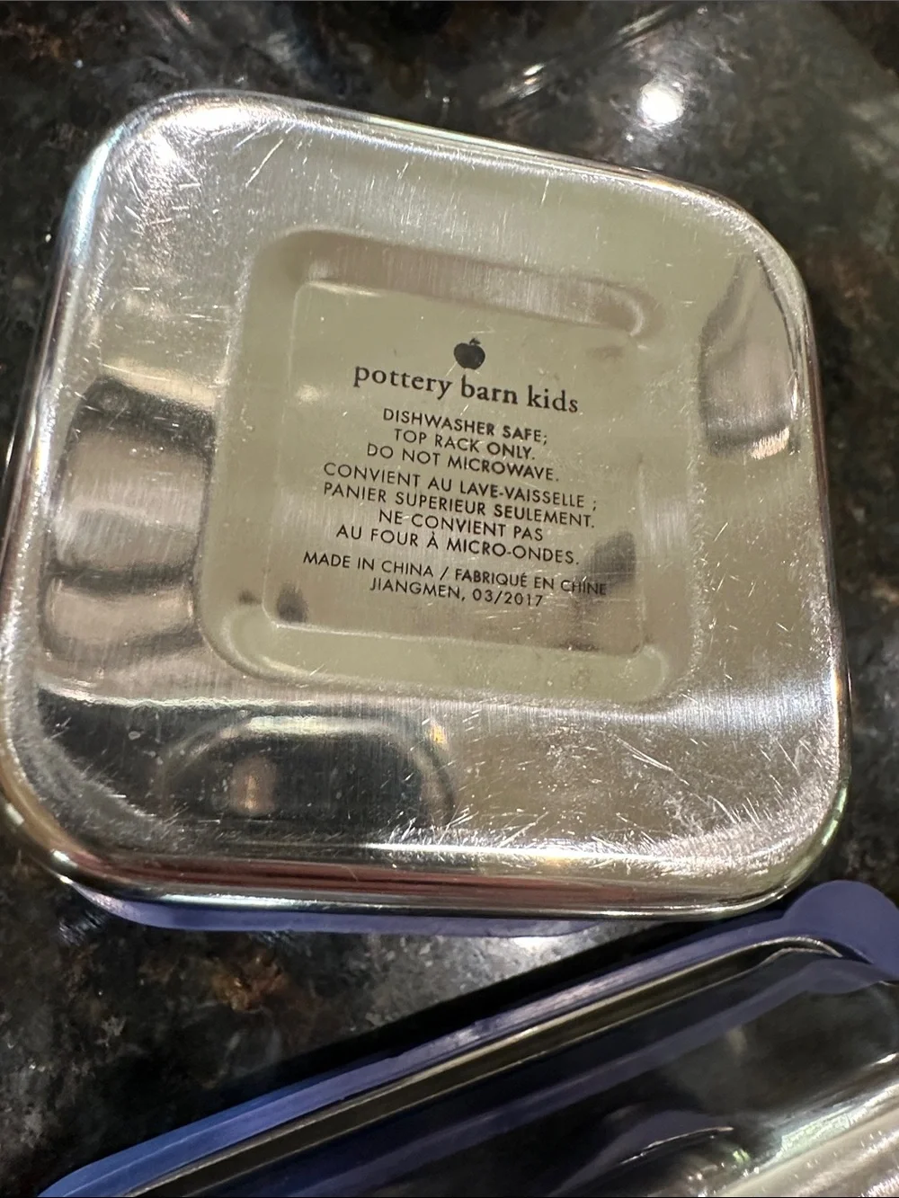 Navy Spencer PBK Silicone-Lidded Food Storage Containers stainless - Set of 3